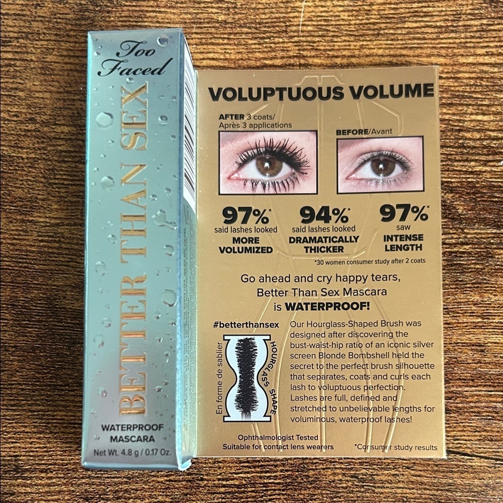 Too Faced Better Than Sex Waterproof Mascara - Blue Box